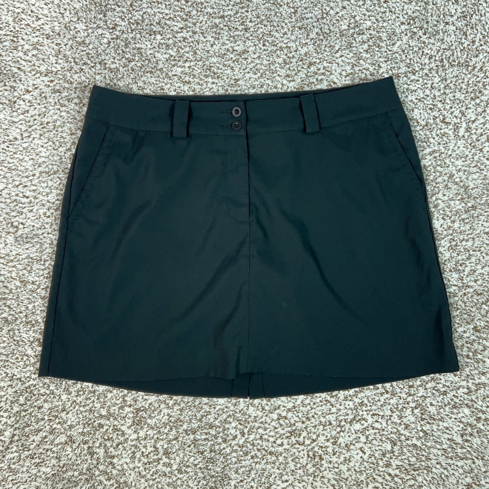 Nike Golf Skort Womens 12 Black Dri FIT Tour Performance Athletic Activewear